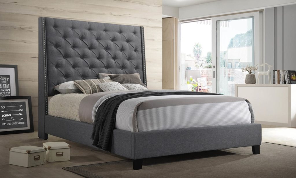 5265GY-Q-BED Chantilly Gray Bed