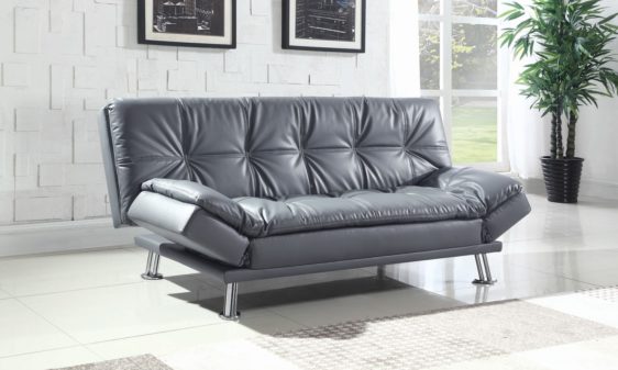 500096 Dilleston Tufted Back Upholstered Sofa Bed Grey by coaster furniture