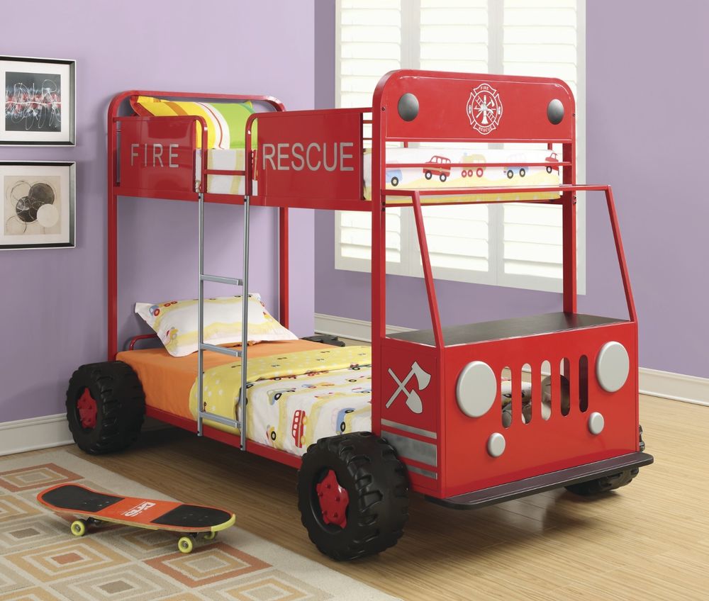 fire rescue bunk bed by coaster furniture