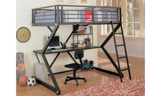 460092 workstation loft bed by coaster furniture