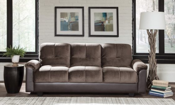 360007 Dexter Upholstered Storage Sofa Bed Chocolate Brown by coaster furniture