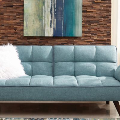 360097 Caufield Biscuit-tufted Sofa Bed Turquoise Blue by coaster furniture