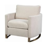 Corliss Upholstered Arched Arms Chair Beige SKU: 508823 by Coaster furniture
